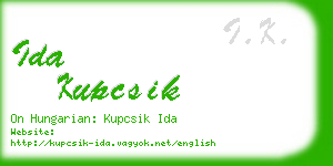 ida kupcsik business card